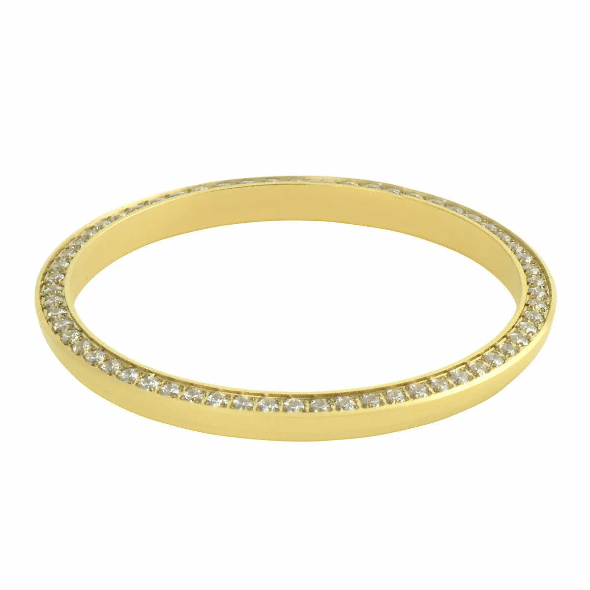CREATED DIAMOND BEZEL FOR 34MM ROLEX TUDOR PRINCE 6694 6697 6590 6605 6623 GOLD