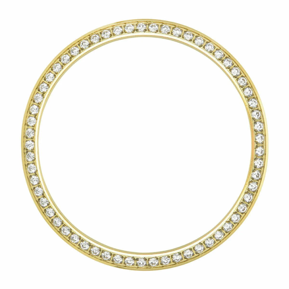 CREATED DIAMOND BEZEL FOR 34MM ROLEX TUDOR PRINCE 6694 6697 6590 6605 6623 GOLD