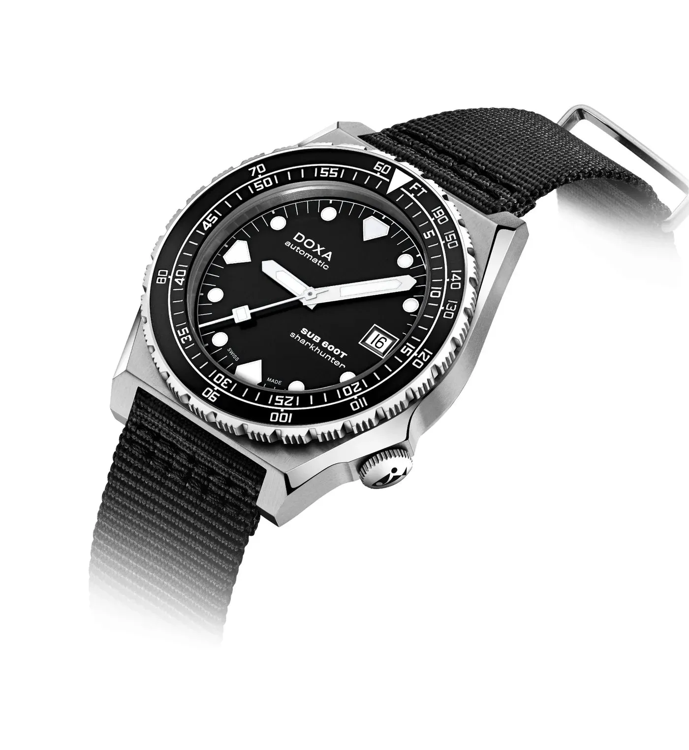DOXA Sub 600T Sharkhunter B&W Nato - 861.10.101B.20-N