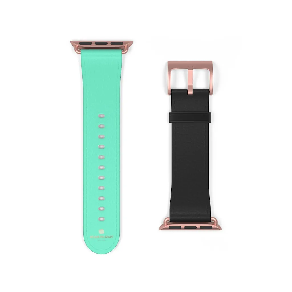 Dual Color Black & Light Blue 38mm/ 42mm Watch Band For Apple Watch- Made in USA
