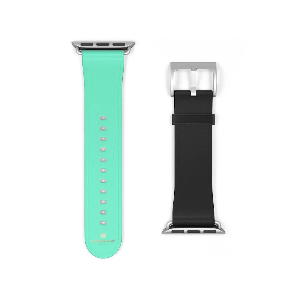 Dual Color Black & Light Blue 38mm/ 42mm Watch Band For Apple Watch- Made in USA
