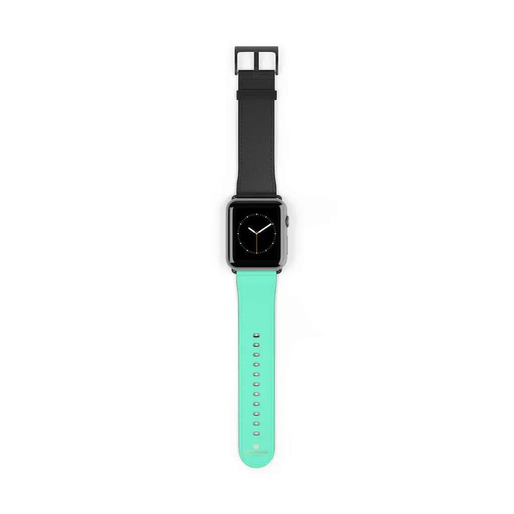Dual Color Black & Light Blue 38mm/ 42mm Watch Band For Apple Watch- Made in USA