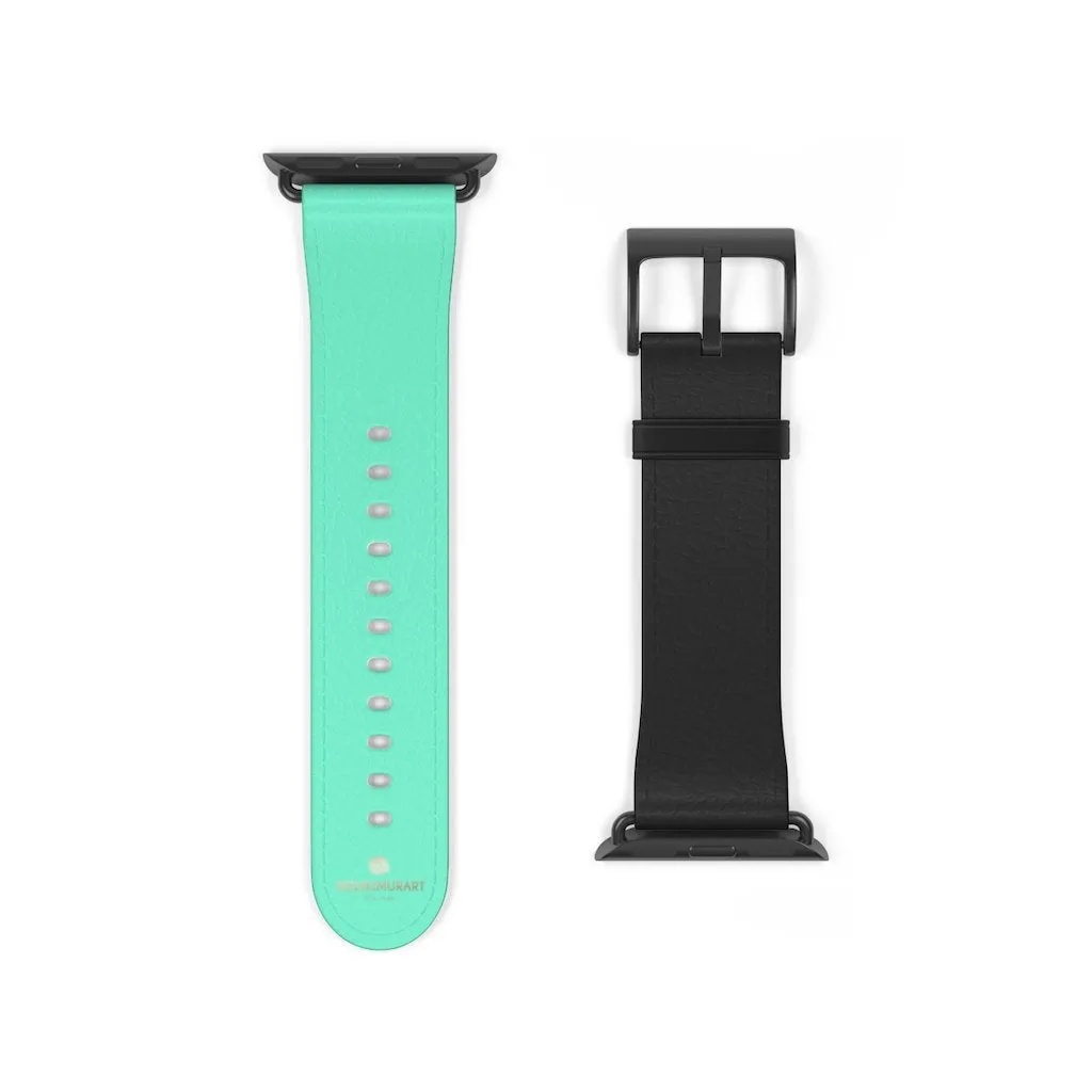 Dual Color Black & Light Blue 38mm/ 42mm Watch Band For Apple Watch- Made in USA