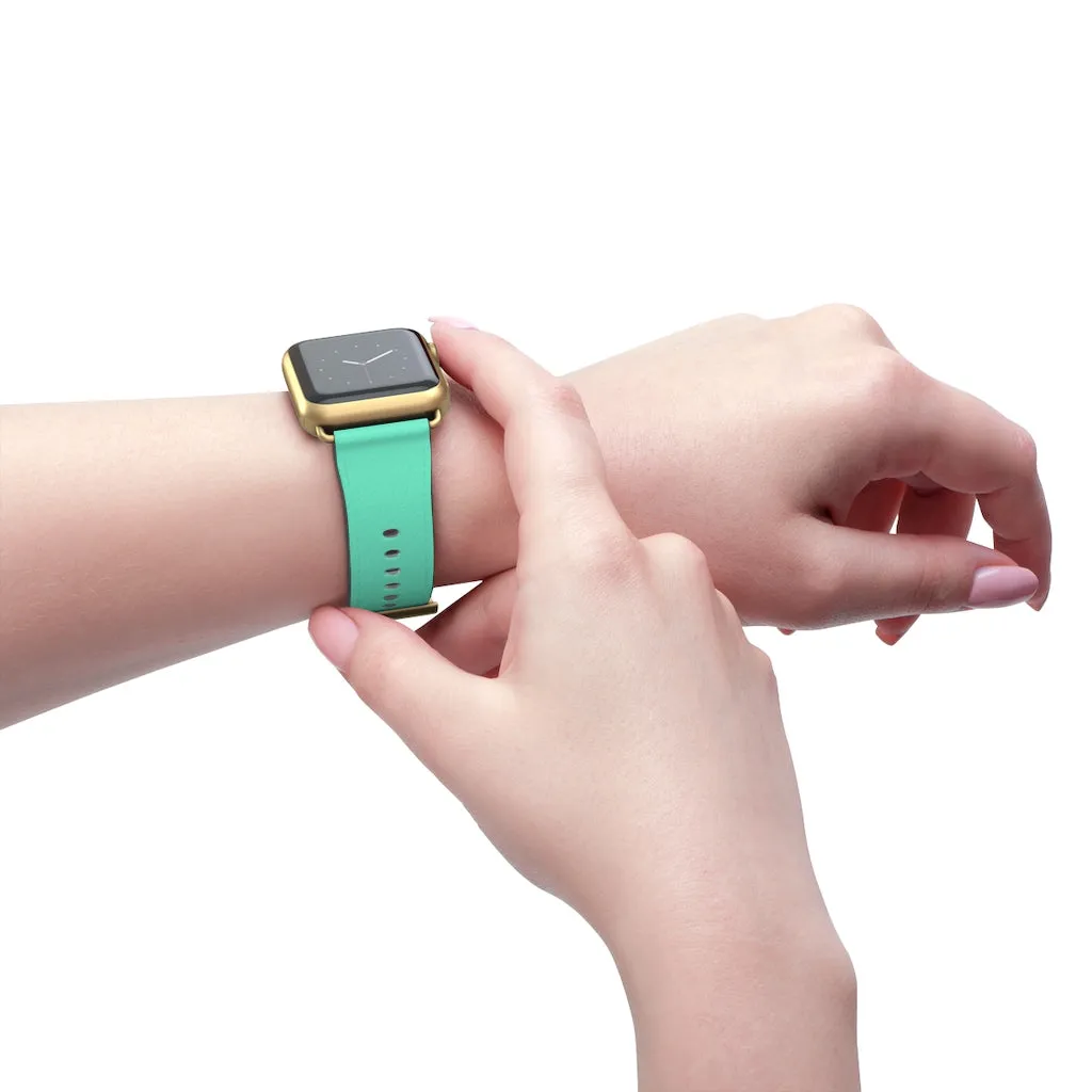 Dual Color Black & Light Blue 38mm/ 42mm Watch Band For Apple Watch- Made in USA