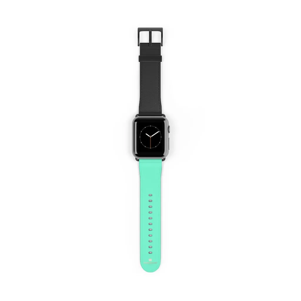 Dual Color Black & Light Blue 38mm/ 42mm Watch Band For Apple Watch- Made in USA
