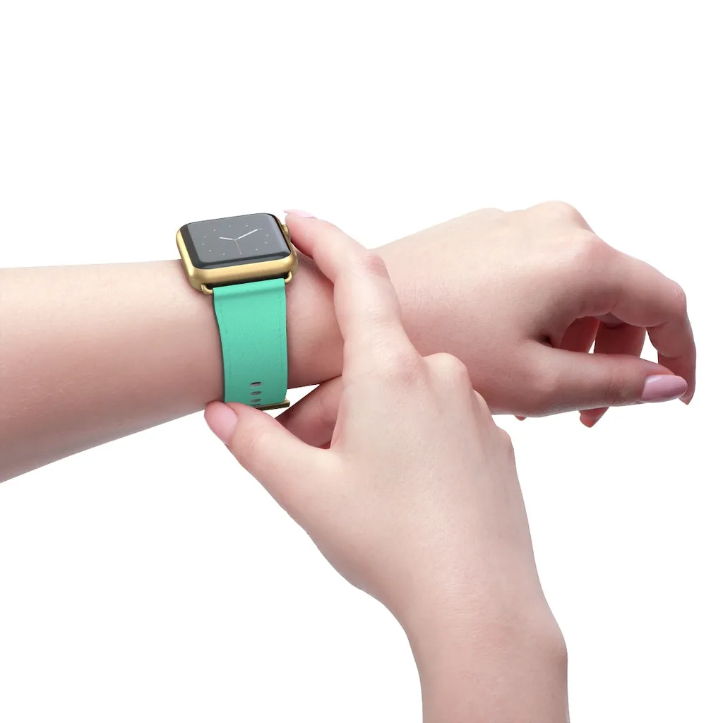 Dual Color Black & Light Blue 38mm/ 42mm Watch Band For Apple Watch- Made in USA