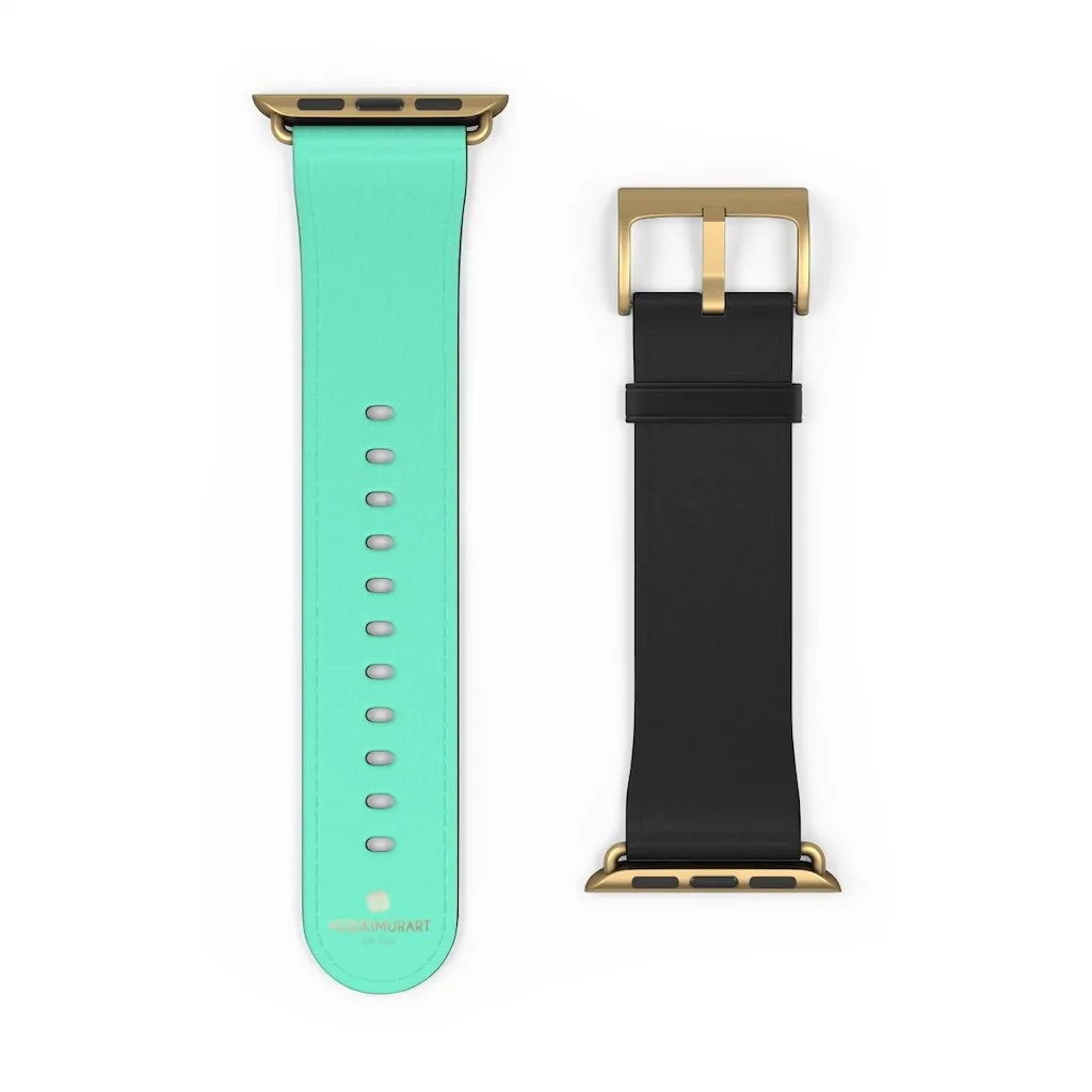 Dual Color Black & Light Blue 38mm/ 42mm Watch Band For Apple Watch- Made in USA