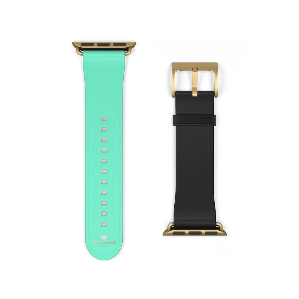 Dual Color Black & Light Blue 38mm/ 42mm Watch Band For Apple Watch- Made in USA