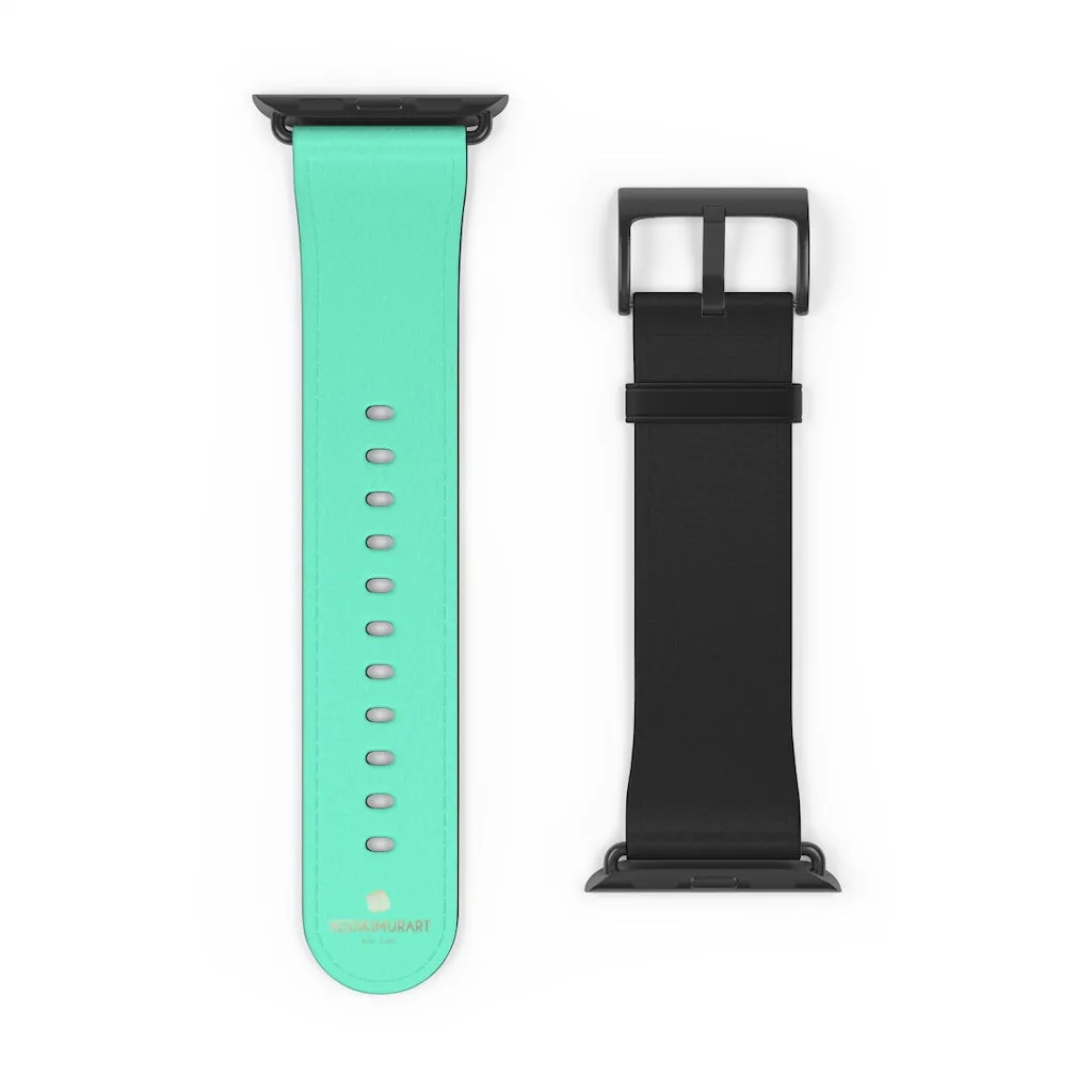 Dual Color Black & Light Blue 38mm/ 42mm Watch Band For Apple Watch- Made in USA