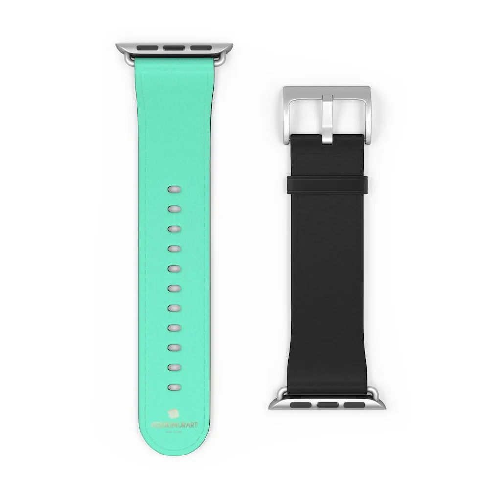 Dual Color Black & Light Blue 38mm/ 42mm Watch Band For Apple Watch- Made in USA