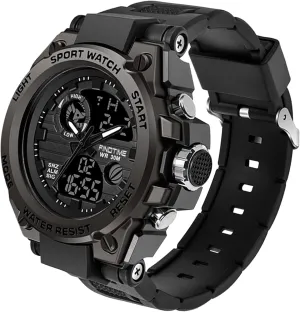findtime Watches for Men Military Tactical Sport LED Stopwatch Black Digital Wacht for Running Workout Father Husband Relojes de Hombre