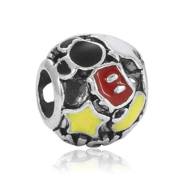 Fit Original Pandora Charms Bracelet Silver Plated Cute Minnie Mickey Charm Bead DIY Accessories Beads For Jewelry Making