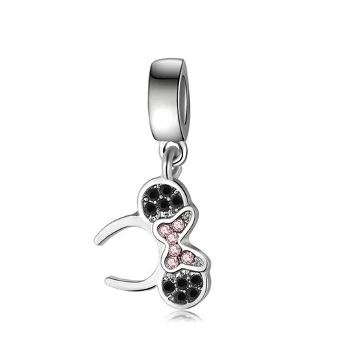 Fit Original Pandora Charms Bracelet Silver Plated Cute Minnie Mickey Charm Bead DIY Accessories Beads For Jewelry Making