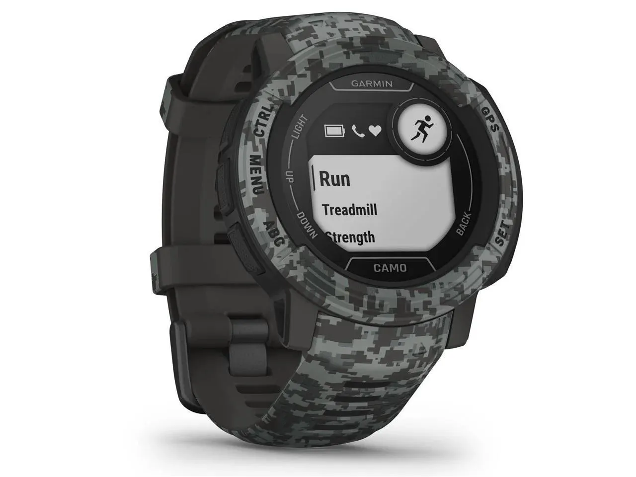 Garmin Instinct 2 Camo Edition 45mm Rugged GPS Smartwatch, Graphite Camo