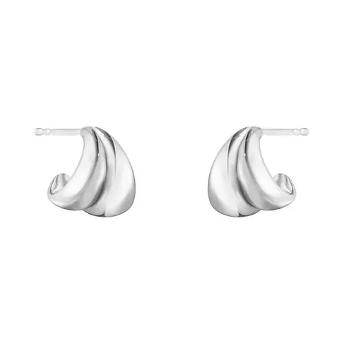 Georg Jensen Silver Small Curve Hoop Earrings