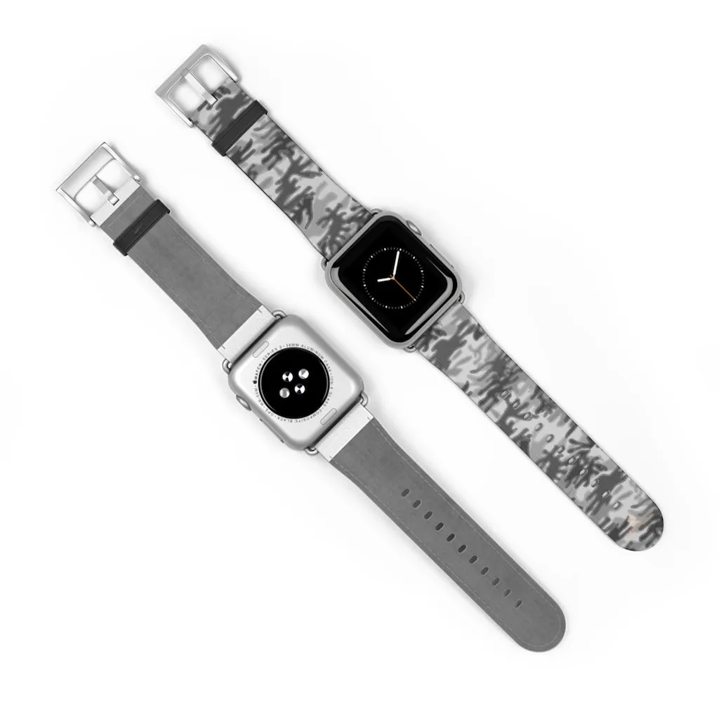 Grey Camo Apple Watch Band, 38mm/42mm Watch Band For Apple Watch- Made in USA