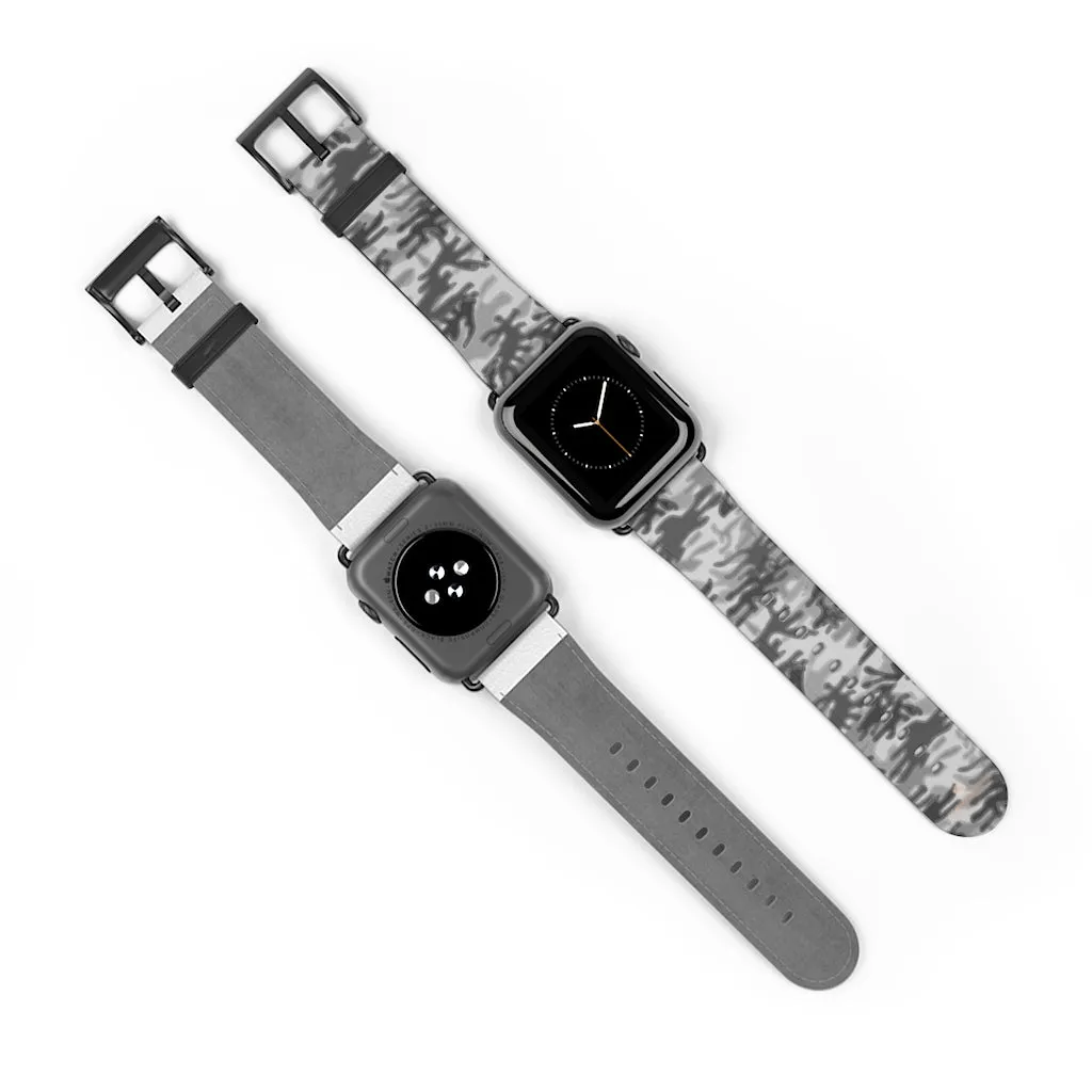 Grey Camo Apple Watch Band, 38mm/42mm Watch Band For Apple Watch- Made in USA