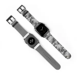 Grey Camo Apple Watch Band, 38mm/42mm Watch Band For Apple Watch- Made in USA