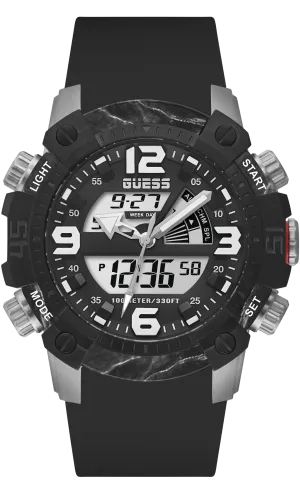 Guess Mens Black/Gunmetal Digital Watch - GW0421G1