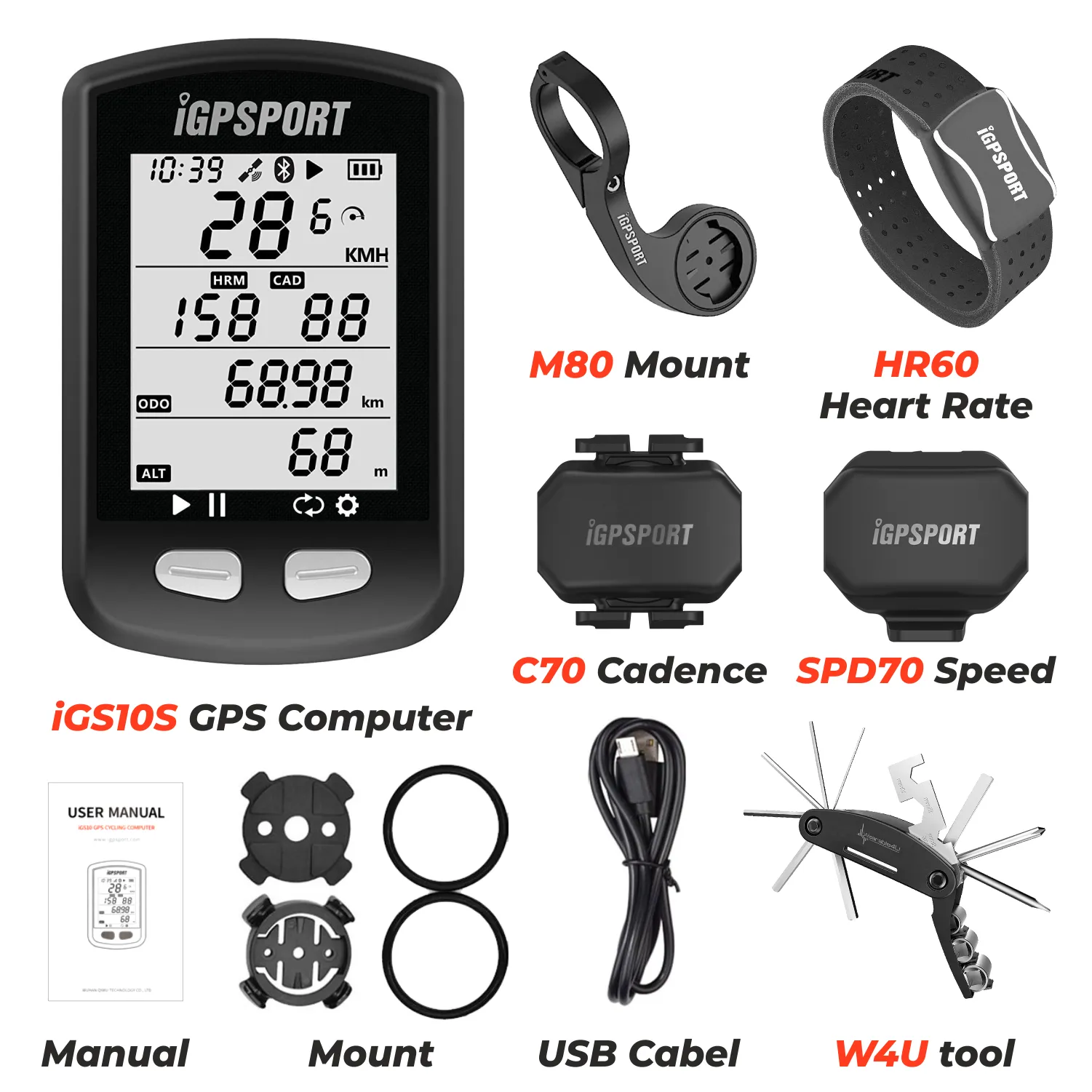 iGPSPORT iGS10S GPS Bluetooth/ANT  Cycling Computer (iGS10S)