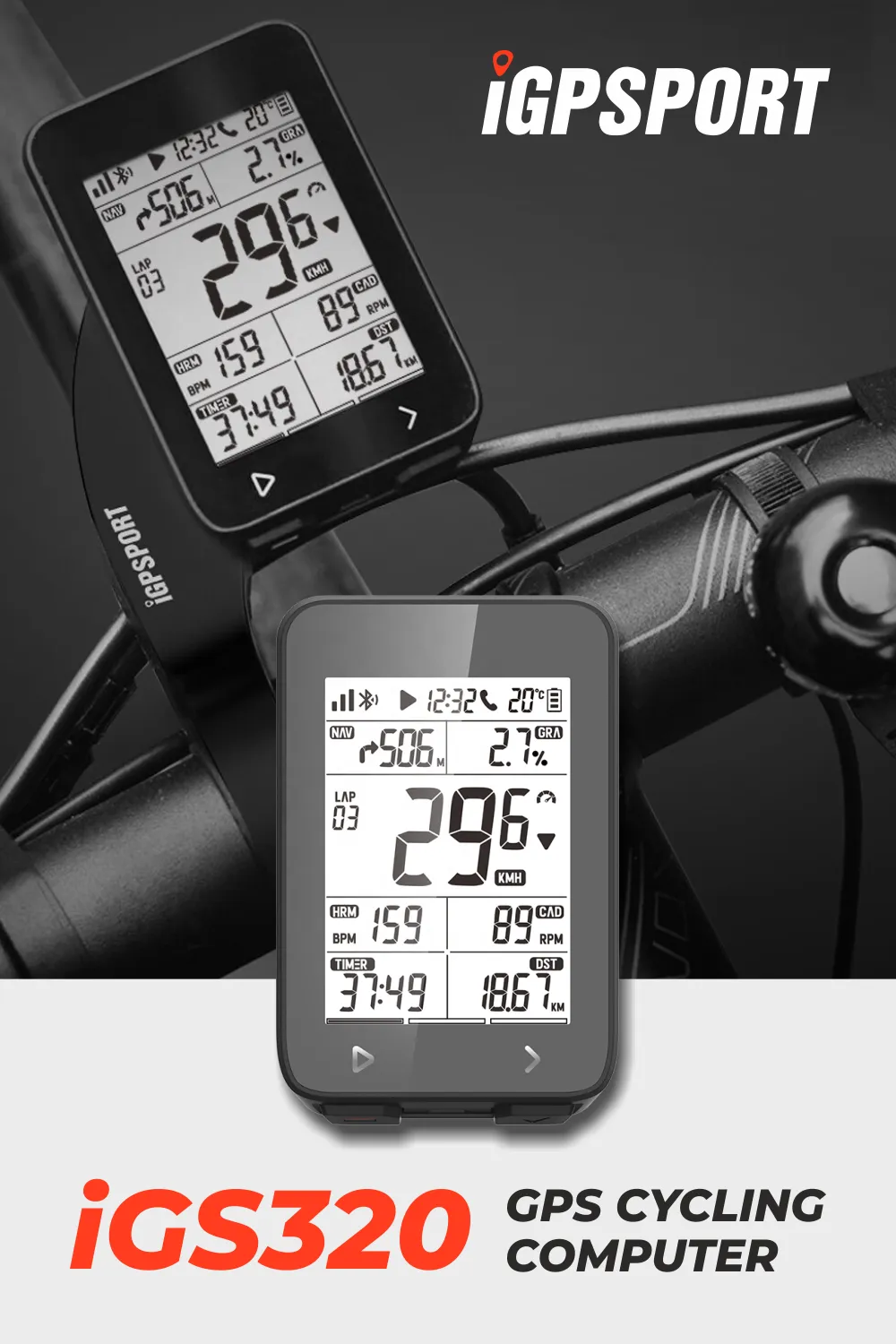 iGPSPORT iGS320 GPS Wireless Cycling Computer (IGS320)