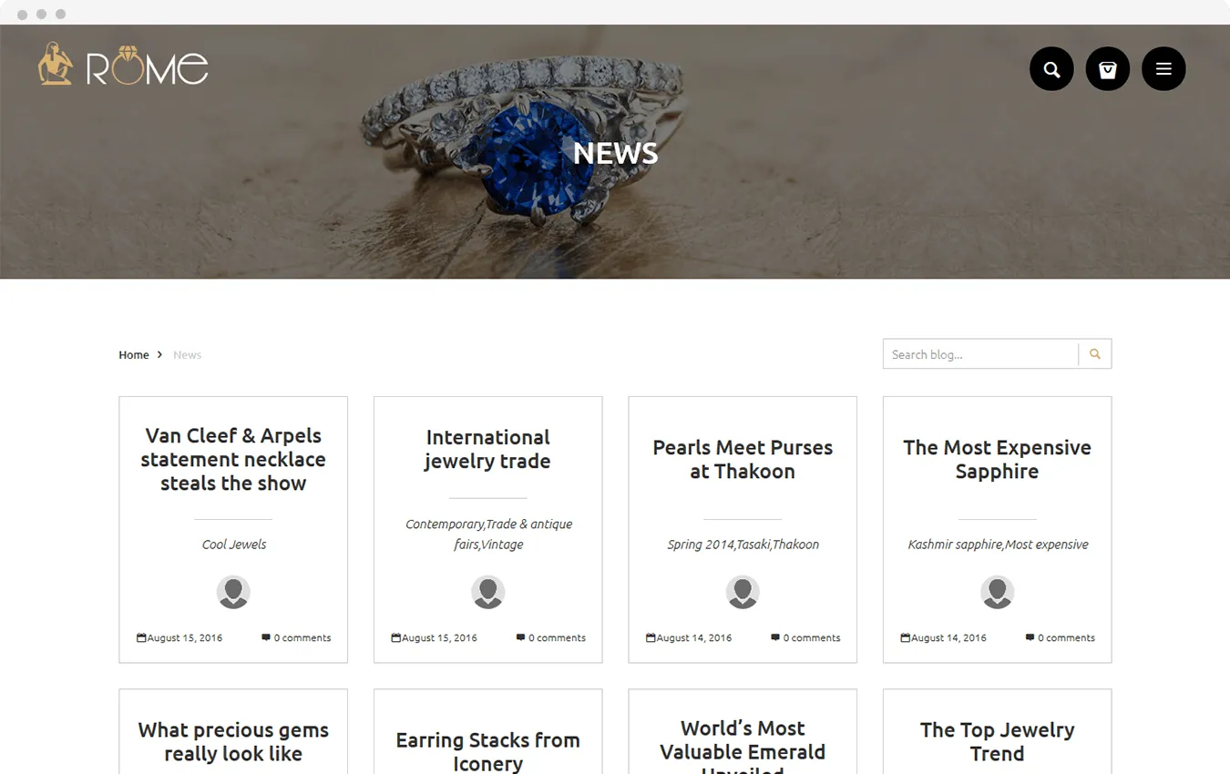 Jewelry Shopify Theme - Rome - HulkApps