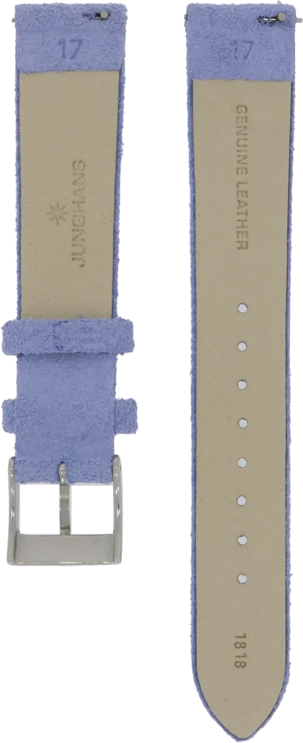 Junghans Light Blue Velour Leather Strap 17mm 420506582
