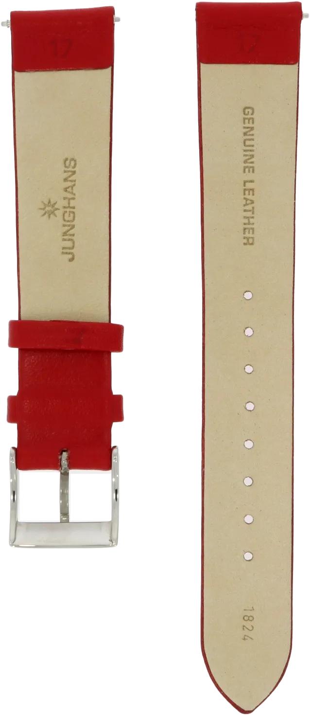 Junghans Red Leather Strap 17mm 420506253