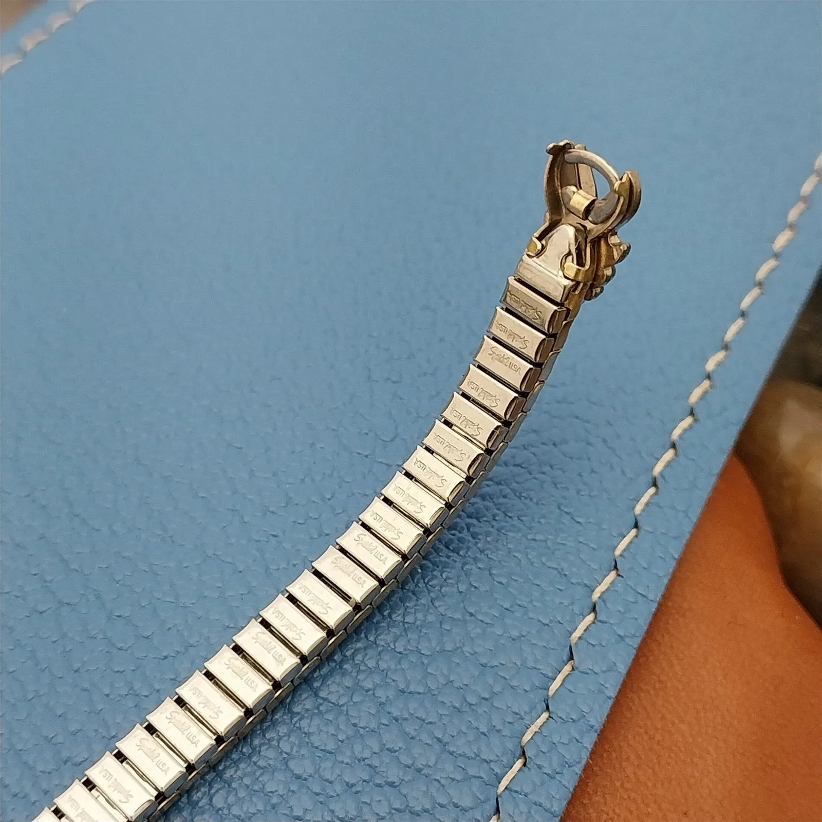 Ladies 10k Gold RGP & Diamond Single-Lug Speidel Unused Vintage Watch Band