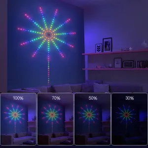 LED Fireworks Light with 5050RGB Smart Bluetooth Light Bar APP Control Music Sync