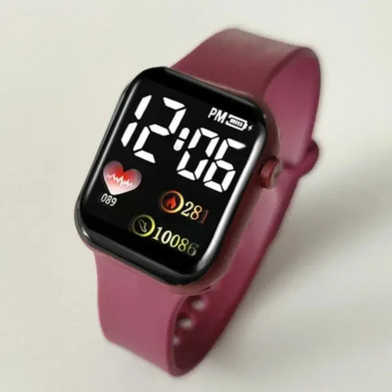 LED Sports Watches Smart Watch for Men Women - Digital Wristwatch with Touchscreen, Silicone Band, Casual Montre Femme for Gifts