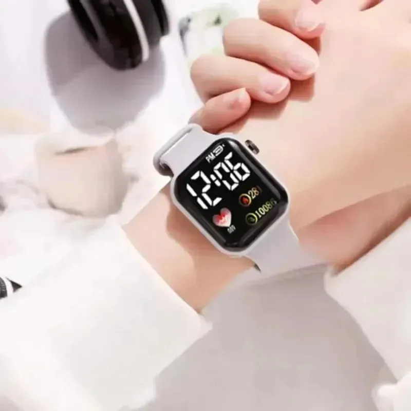 LED Sports Watches Smart Watch for Men Women - Digital Wristwatch with Touchscreen, Silicone Band, Casual Montre Femme for Gifts