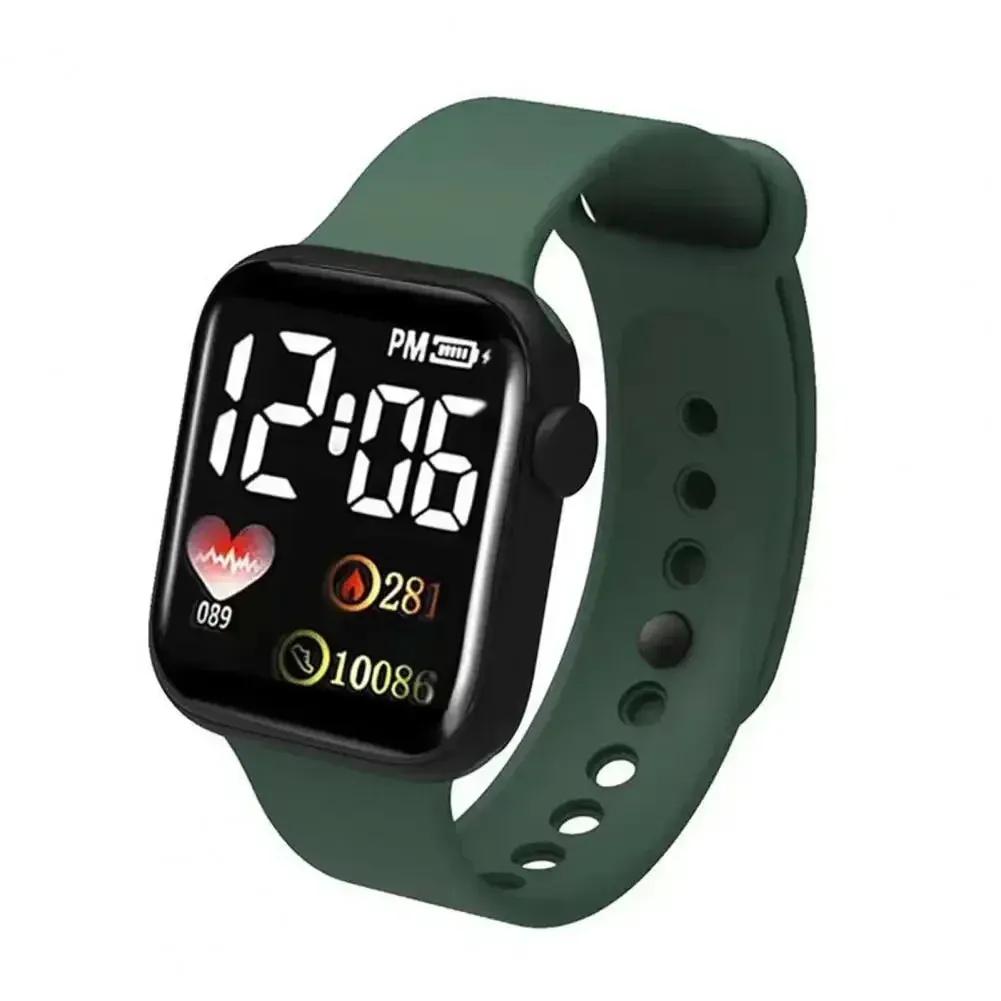 LED Sports Watches Smart Watch for Men Women - Digital Wristwatch with Touchscreen, Silicone Band, Casual Montre Femme for Gifts