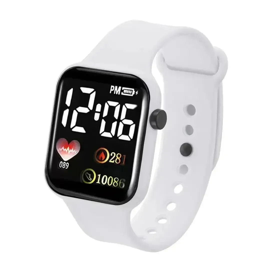 LED Sports Watches Smart Watch for Men Women - Digital Wristwatch with Touchscreen, Silicone Band, Casual Montre Femme for Gifts