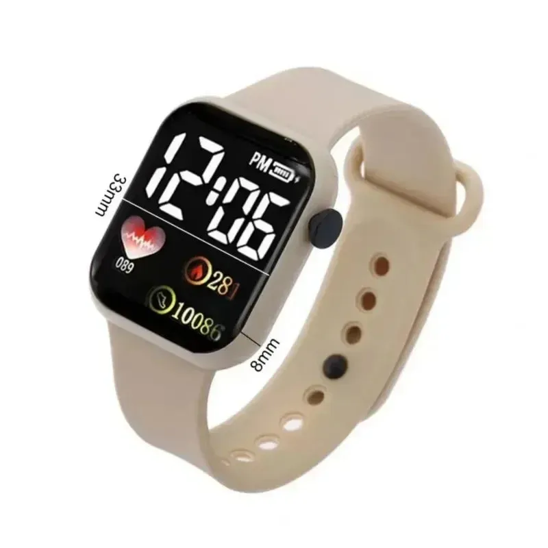 LED Sports Watches Smart Watch for Men Women - Digital Wristwatch with Touchscreen, Silicone Band, Casual Montre Femme for Gifts