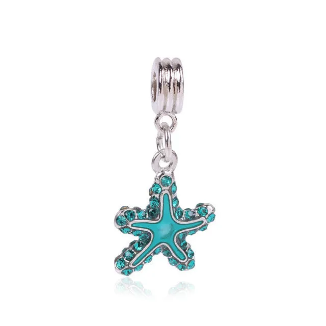 Lovely Green Beads Fit Original Pandora Bracelet Necklace Big Hole Diy Charms For Women Enamel Heart Shape Pendant For Girl Gift