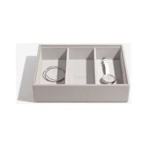 Medium Classic Jewellery Box Watch & Accessories Layer in Taupe