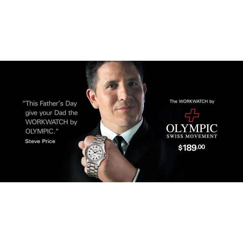 Mens Olympic Work Watch - Black- Engineered for Endurance
