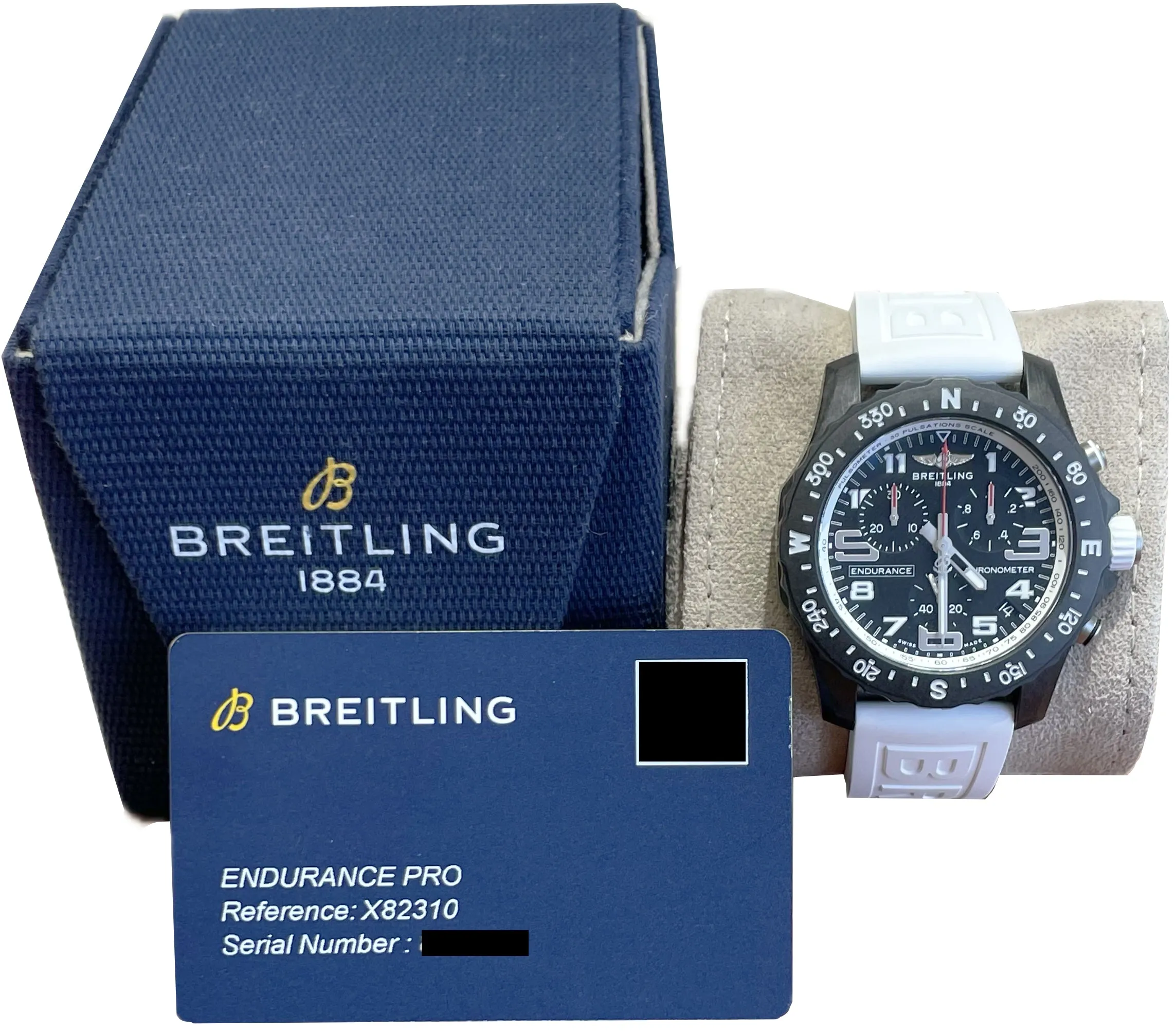 MINT PAPERS Breitling Endurance Pro 44mm White Black Breitlight X82310 Watch BOX