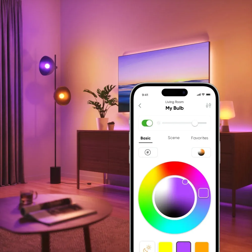 NANOLEAF Essentials Matter E27 Smart Bulb A60 Color Changing RGBCW Bluetooth/Thread Enabled (3 Pack) - White