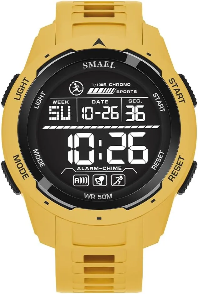 NAVIFORCE Mens Sports Waterproof Digital Chronograph Wrist Watches with Rubber Strap Stopwatch