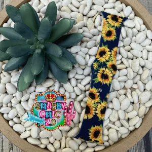 Navy with Sunflower Print Watchbands