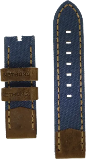 Nethuns 24mm Leather/Canvas Blue