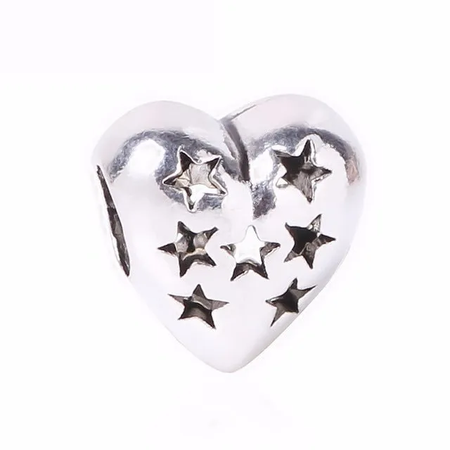 NEW 1pc Free Shipping Silver Bead Charm European Love Heart Clover Owl Boy Paw Family Fashion Bead Fit Pandora Bracelet Necklace