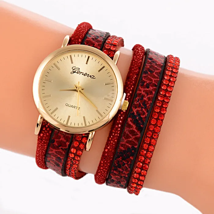 New Fashion Snake Grain Bracelet Women Watch Women Wristwatch Ladies Quartz Watch