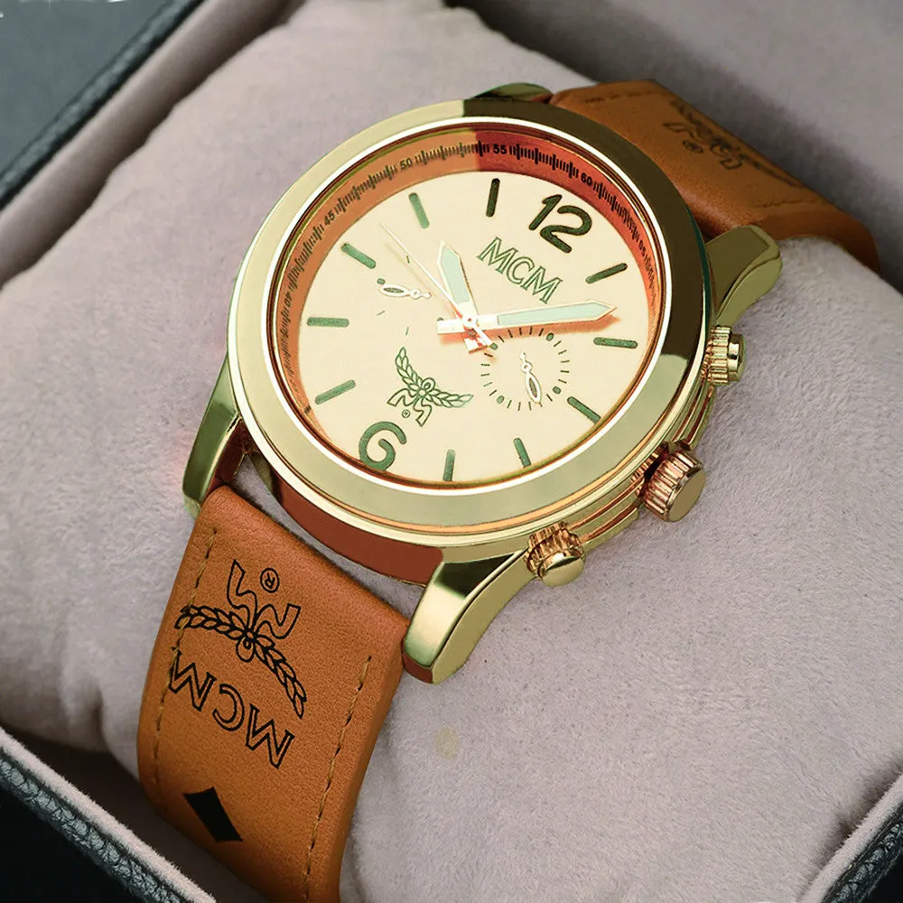 New luxury brand quartz watch Casual Fashion Leather watches reloj masculino men watch Sports Watches