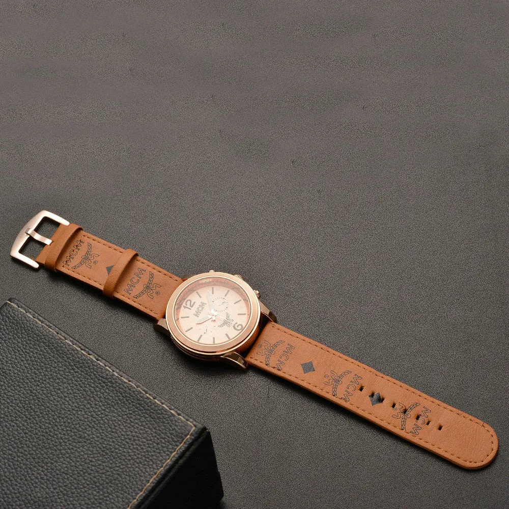 New luxury brand quartz watch Casual Fashion Leather watches reloj masculino men watch Sports Watches