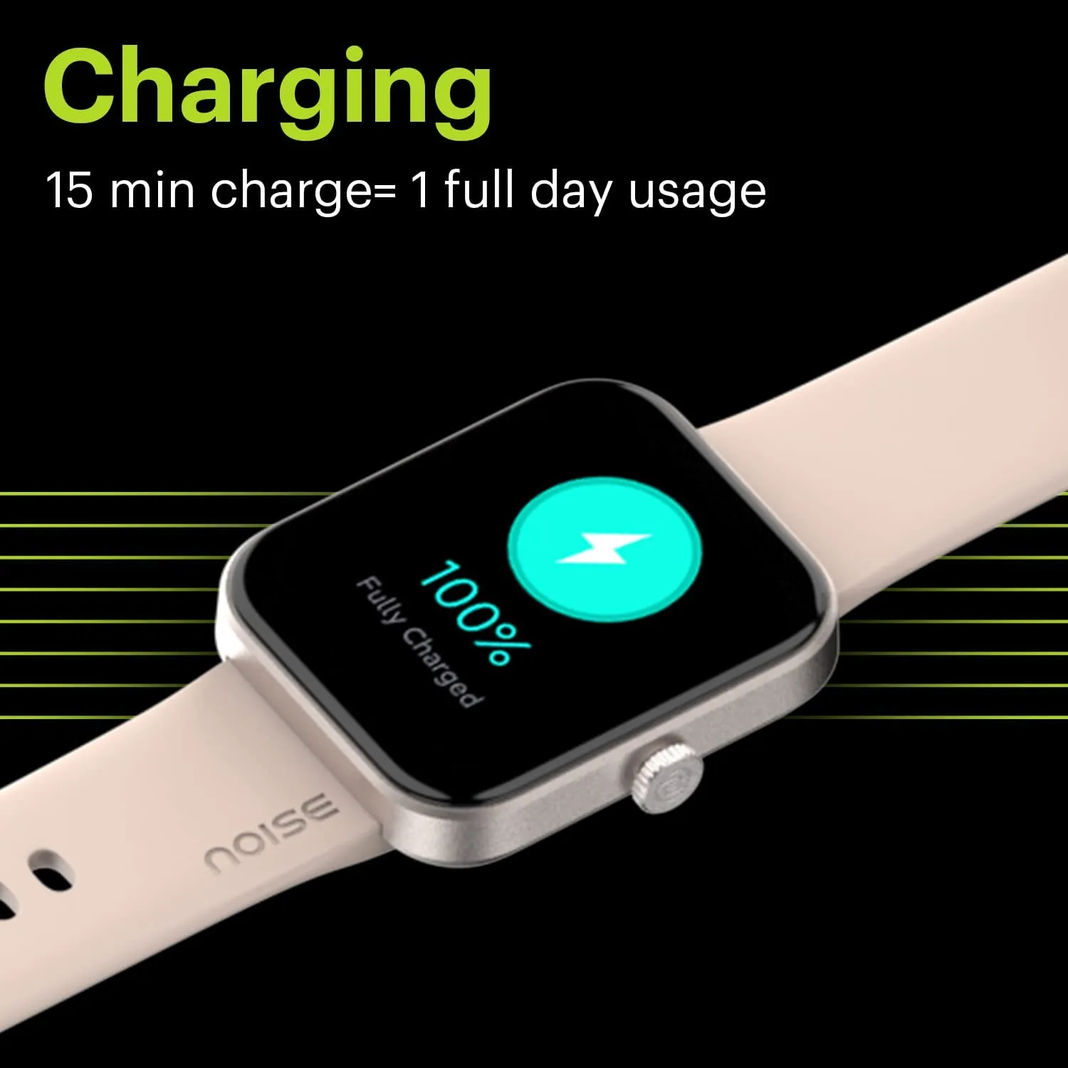 Noise ColorFit Pulse Grand Smart Watch with 1.69"(4.29cm) HD Display, 60 Sports Modes, 150 Watch Faces, Fast Charge, Spo2, Stress, Sleep, Heart Rate Monitoring & IP68 Waterproof (Jet Black)