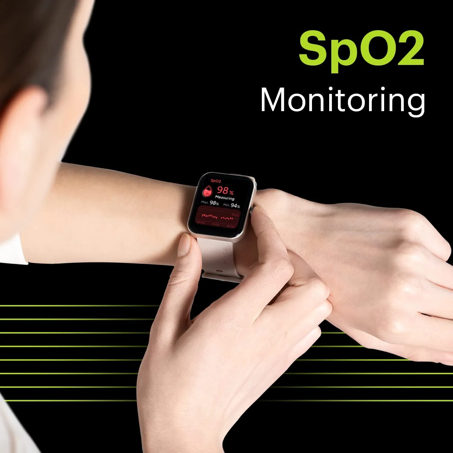 Noise ColorFit Pulse Grand Smart Watch with 1.69"(4.29cm) HD Display, 60 Sports Modes, 150 Watch Faces, Fast Charge, Spo2, Stress, Sleep, Heart Rate Monitoring & IP68 Waterproof (Jet Black)