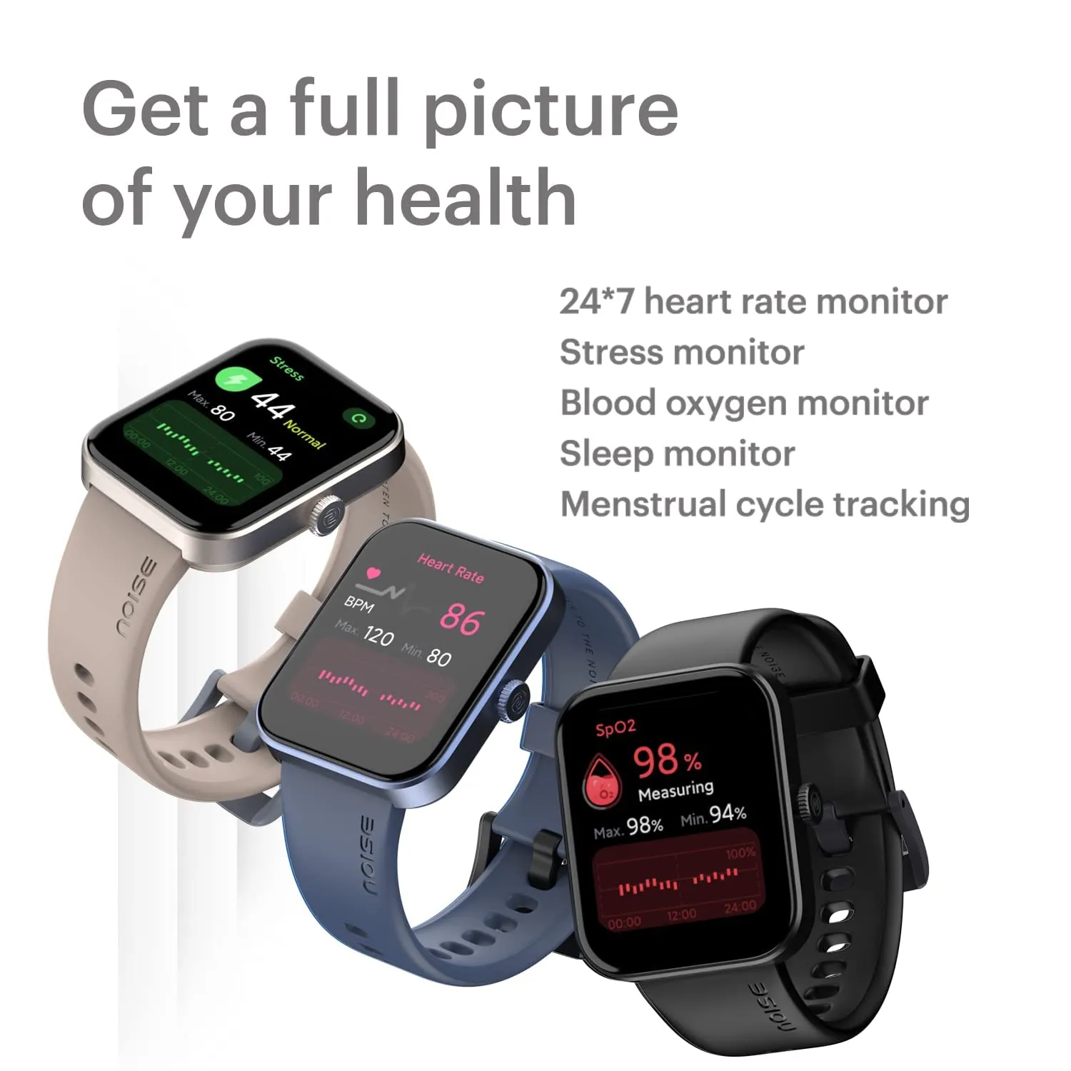 Noise ColorFit Pulse Grand Smart Watch with 1.69"(4.29cm) HD Display, 60 Sports Modes, 150 Watch Faces, Fast Charge, Spo2, Stress, Sleep, Heart Rate Monitoring & IP68 Waterproof (Jet Black)
